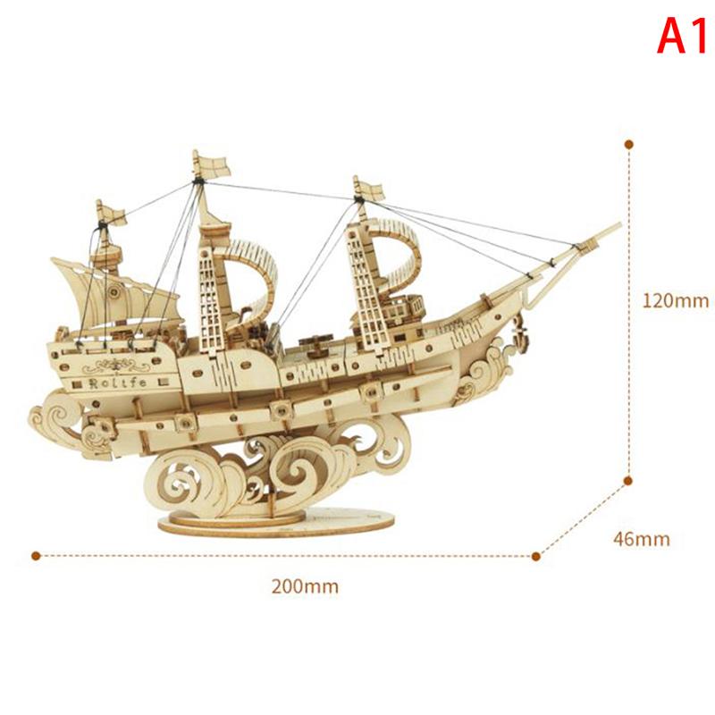 1:130/100/70/30 Sailing DIY Ship Assembly Model Classic Wooden Self-assembly Sailboat Model Gluing Model Building Kits