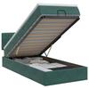 Ottoman Bed with Mattress Dark Green 80 X 200 Cm Velvet