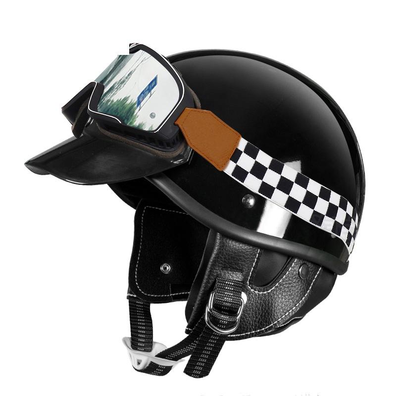 Newly Launched Vintage Motorcycle Helmet  3/4 Helmet Jet Mask Helmet Retro semi-open motorcycle helme