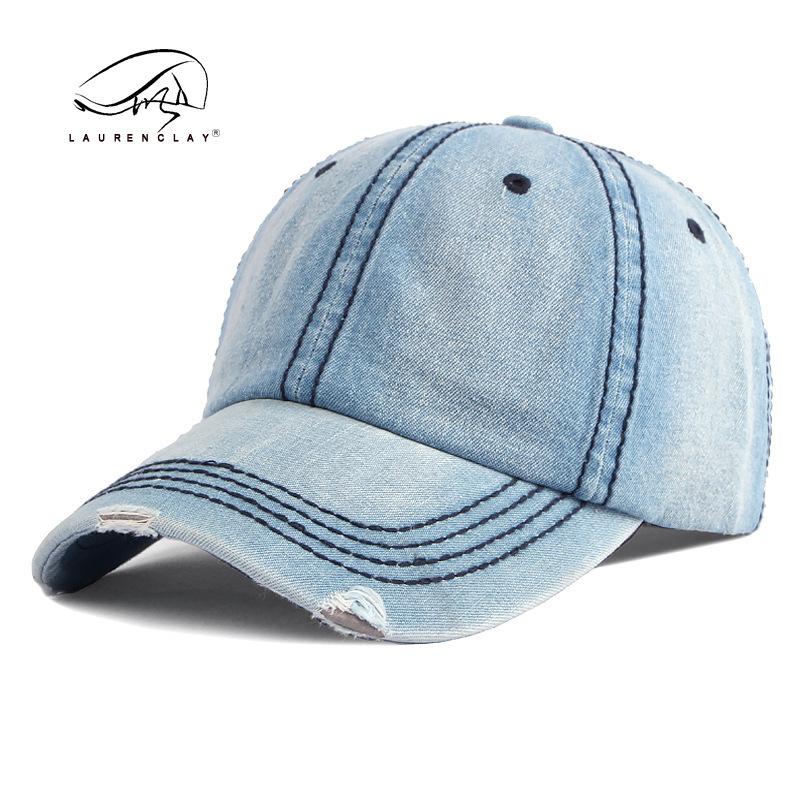 New simple hat men's and women's summer thin washed denim hat sunscreen sunshade sun hat old baseball cap
