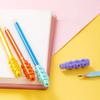 4 Pièces Blocs Plastique Capuchon de Crayon Porte-Crayon Peuvent Être Assemblés Comme Rallonge de Stylo Protéger la Tête de Crayon Sac Nettoyage Papeterie Scolaire