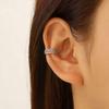 Clip per orecchio retrò francese a doppio strato in lega senza buco: Ear Cuff Semplice da Donna, Stile Freddo, di Nicchia Coreano, Temperamento