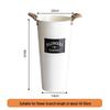 Cream White Floral Water-Holding Tin Bucket for Arrangements with Artificial or Dried Flowers