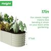 Raised Garden Bed Kit 8×2×1.4 FT Magnesium-Aluminum-Zinc Stainless Steel Metal Planter Box for Planting Outdoor Plants Vegetabl