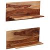 Day and Night - Day and Night Wall Shelves 2 Pcs Solid Sheesham Wood 58x26x20 Cm