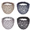 4Pcs Women Headband Floral Lace Hollow Design Faux Pearls Hair Hoop Boho Style Wide Elastic Hair Accessories