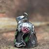 3D Design Motorcycle Guardian Bell Rose Design Evil Spirit Trap Bell Riding Bell Pendant  Men Gifts