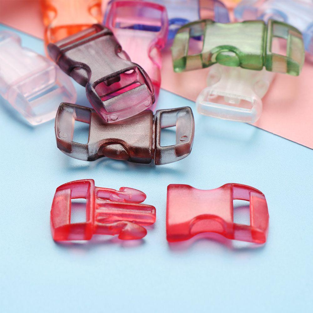 Plastic 3/8" 10mm Curved Side Release Buckle Webbing Outdoor Tool Camp Bag Parts Dog Collar Strap