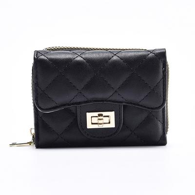New Small Wallet, Women's Wallet, Short Girls' Student Fashion Diamond Small Fragrant Style Classic Change Bag