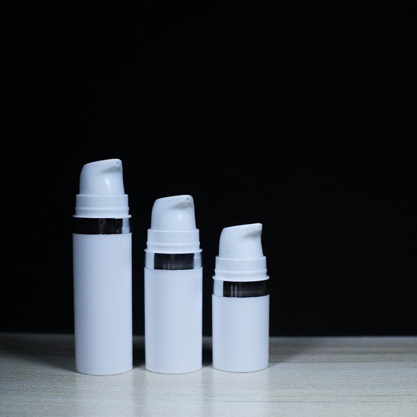 

Silver Edge Vacuum Lotion Bottle: 5ml, 10ml, 15ml Push-Type Refillable PP Container 5ml
