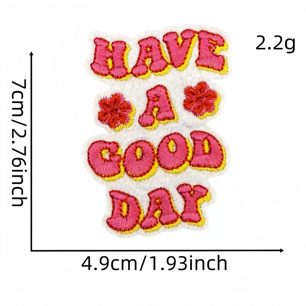 Cartoon Pink Series Embroidered Patch Bowknot Flower Applique Clothing Accessories with Hot Melt Adhesive