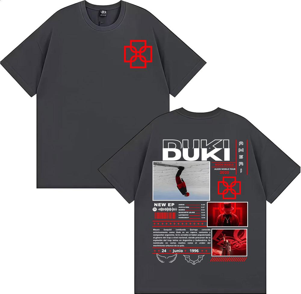 Rapper Duki Aleri World Tour 2025 Cover T Shirts Men's Clothing Harajuku Vintage T-shirt Casual O-Neck High Quality T Shirt Tops