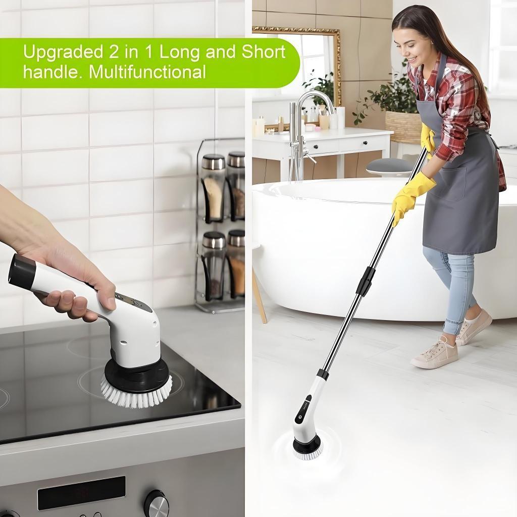 9 IN 1 Akku-Tragbarer Elektrischer Spin-Schrubber Handheld Badewanne Küchenreiniger Multifunktionale Elektrische Reinigungsbürste