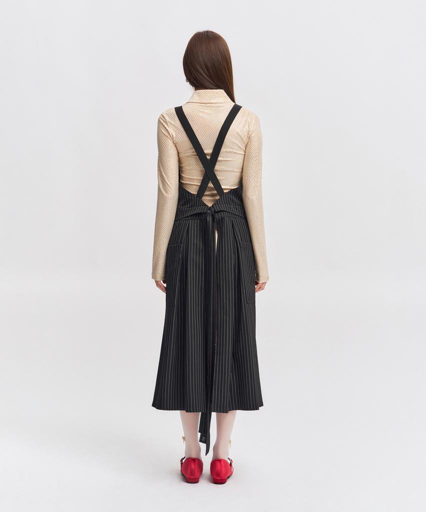 Eipeuleonwei Gentle Black Apron Dress