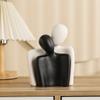 Ceramic Abstract Simple Character Decoration Creative Hugging Couple Figurine Modern Home Desktop Living Room Bookshelf Ornament