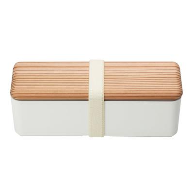 Miyoshi Seisakusho Wooden Lid Lunch Box White Slim L 0601-0036