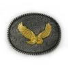 Higanbana Ethnic Style Oval Denim Belt Buckle - Unique Alloy Smooth Design