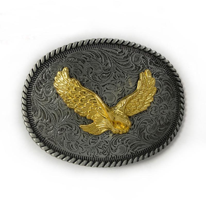 Higanbana Ethnic Style Oval Denim Belt Buckle - Unique Alloy Smooth Design