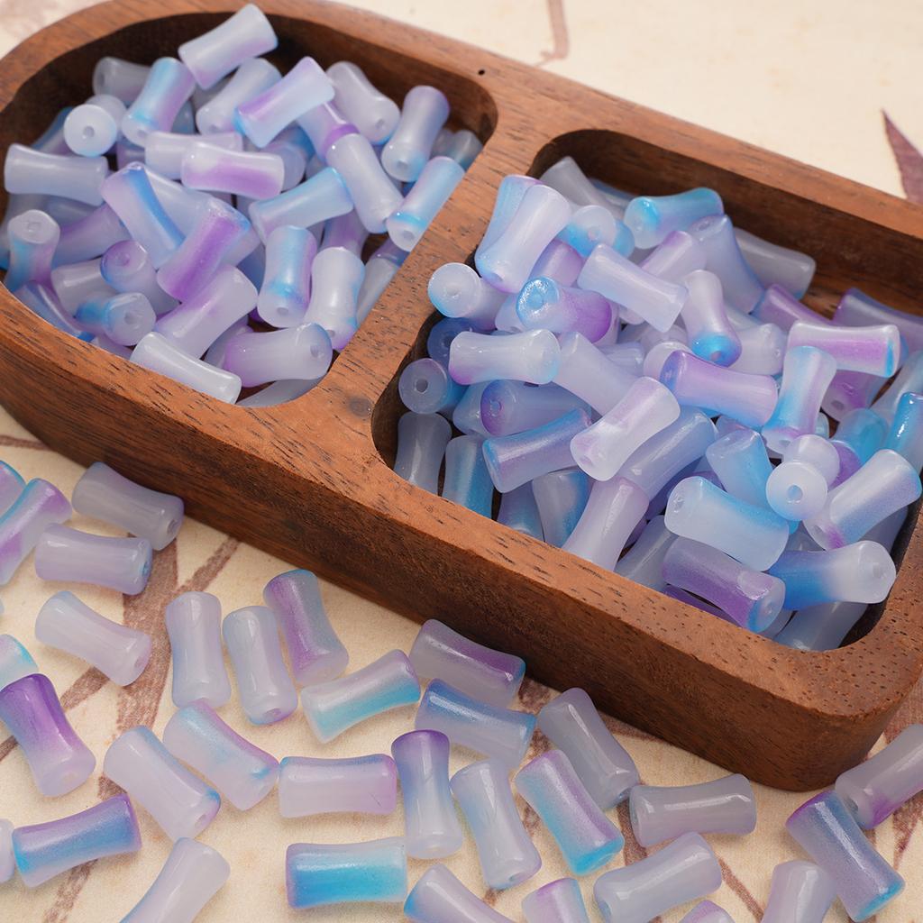 Glass Halo Staining Sprinkles Bamboo Beads Ancient Style Loose Beads Handmade Diy Hand Beaded Beads Accessories Glaze Imitation Jade Beads Materials