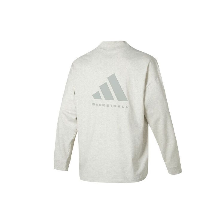 Adidas Performance One Basketball Mock Neck Long Sleeve T-Shirt Unisex White IX1971