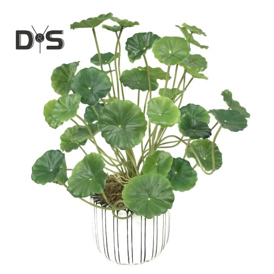 Simulated Lotus Leaf Decor Lifelike Faux Lotus Leaves Easy To Maintain Artificial Green Plant Decoration Artificial Lotus Leaves for Indoor Home Decor