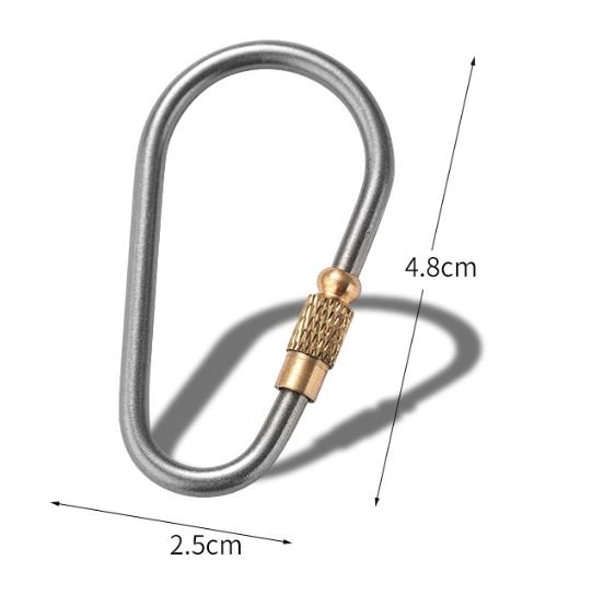 4 Styles TC4 Titanium Alloy Keychain Buckle Key Ring Ater Droplet Buckle Car Accessor Waist Hanging Fixing Ring EDC Outdoor Tool
