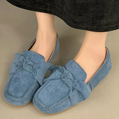 Spring Flats Women Loafers Shoes Fashion Bow Casual Shoes Dress Lolita Elegant Woman Shoes 2025 Trend Walking Female Zapatillas