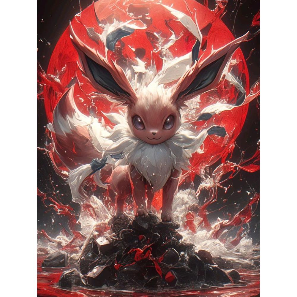 Japanisches Anime Diamant Malset Magischer ElfEevee Gestickter Diamant DIY Mosaik Heimdekoration Kindergeschenk