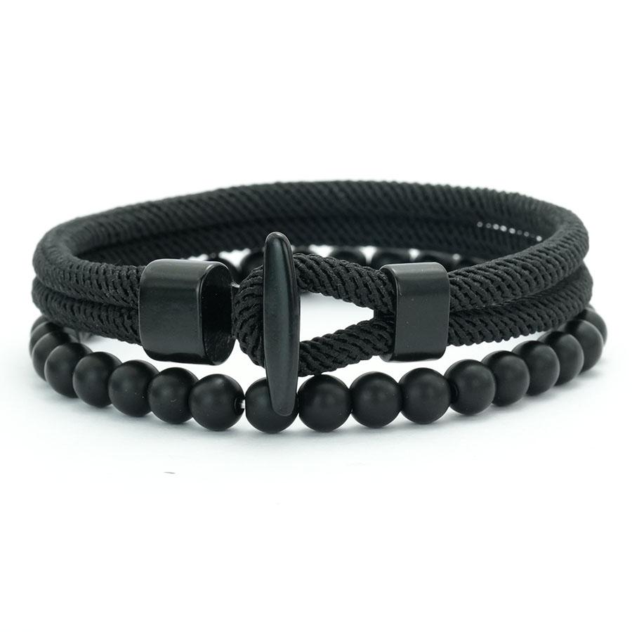 10 Colors 2Pcs Men Bracelet Set High Quality 4mm String Chain Braslet Leisure Wrist Accessories Pulseria Homme Hiphop Jewelry