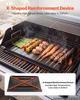 Carbon Steel Griddle 61x41 cm Flat Top Pre-Seasoned Plate Handle, for BBQ Eggs Burger, Even Heat Distribution, Non-Stick Portable Rectangular Family