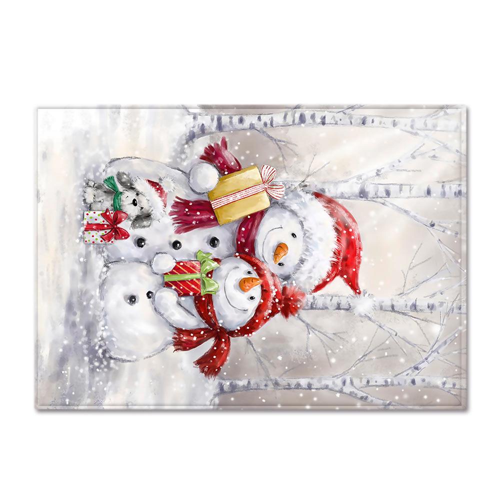 Living Room Carpet Merry Christmas Bedroom Floor Mat Doormat For Europe And The United States