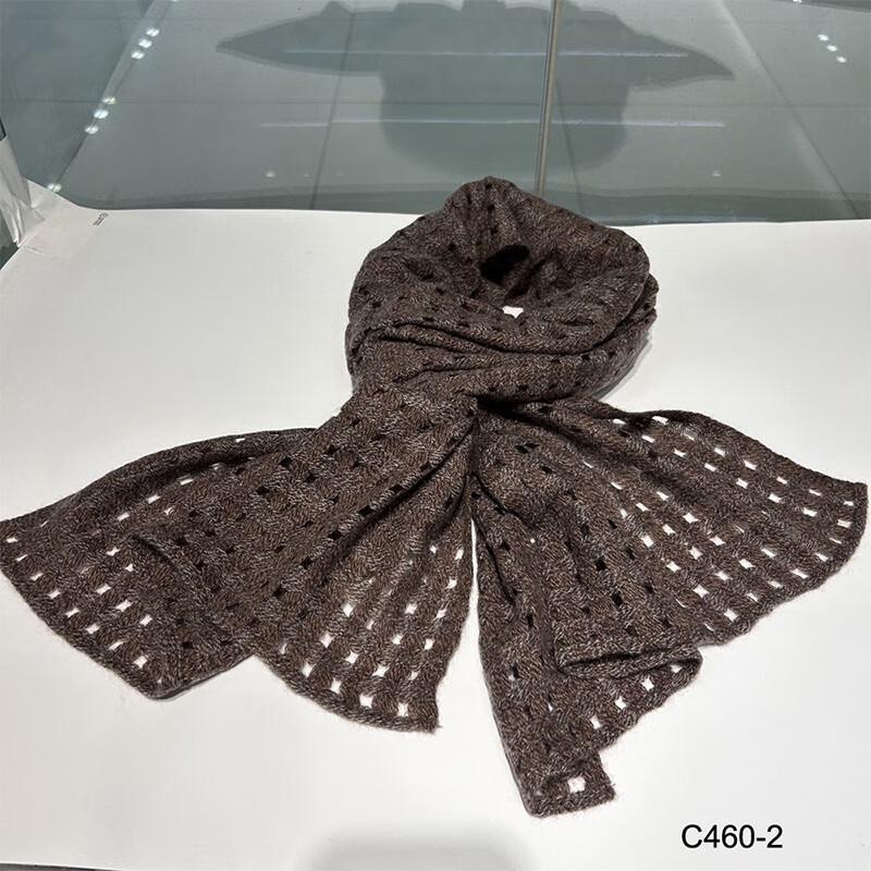 

G·TENNA Women s NX-C460 Grid Hollow Cashmere Scarf 180 x 25 CM