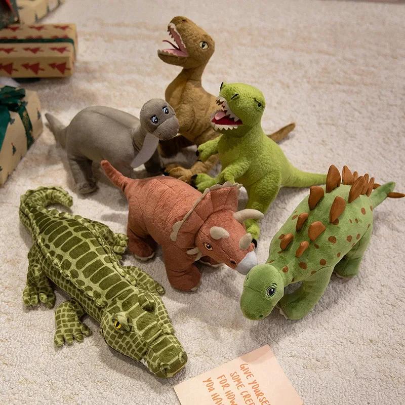 Simulation Dinosaur Plush Toy Stuffed Animal Triceratopstyrannosaurus Rexbrontosaurus Sword Dragon Soft Doll Children'S Gift