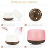 MUJI 5V Aroma Diffuser: Ultrasonic Atomizer, 300ml Humidifier with Wood Grain & Seven-Color LED
