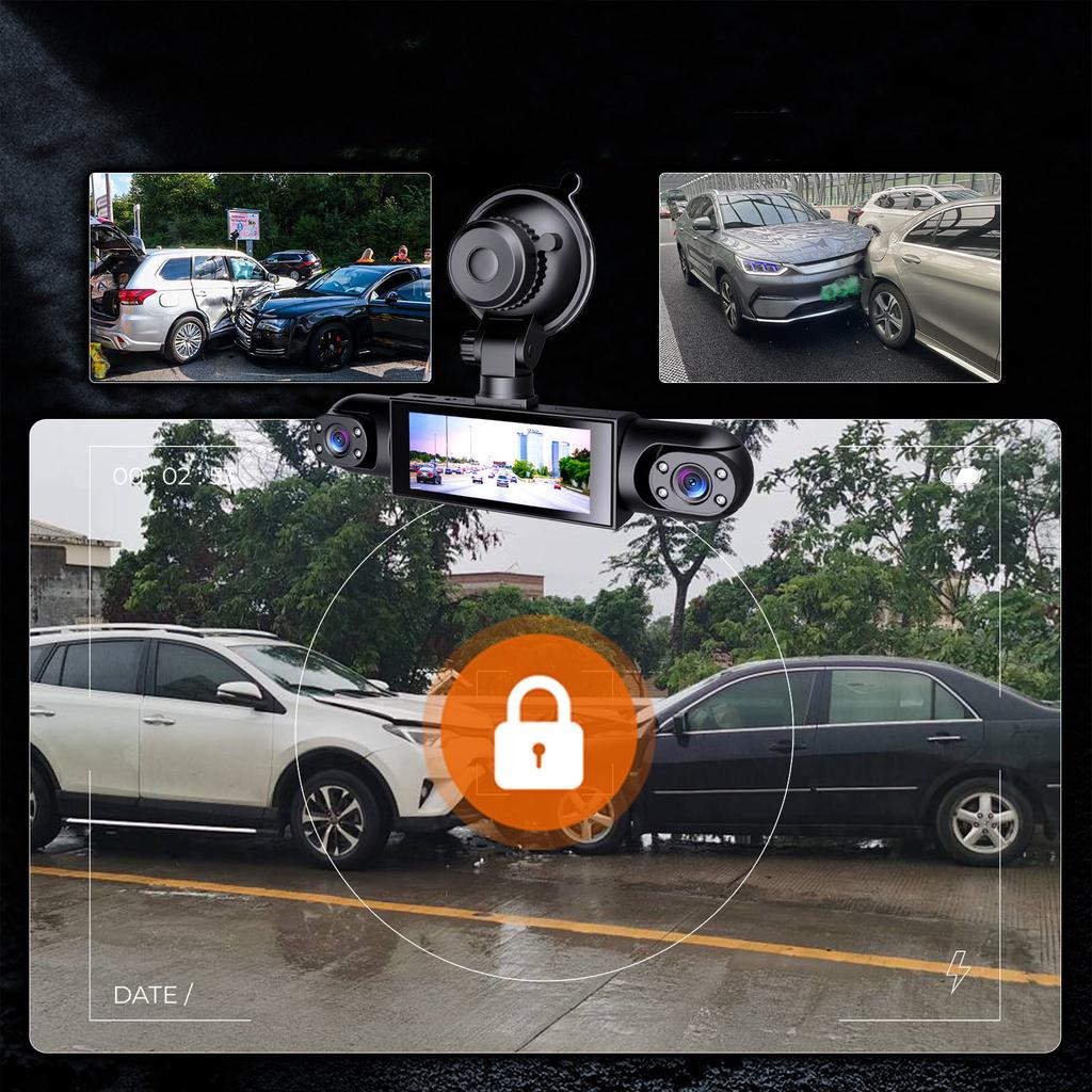 Four Lens Monitoring Driving Recorder With Image