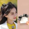 2pcs Small Size Bangs Grip Clip Fluffy Broken Hair Claw Women Girls Bangs Side Clip Hair Claw Small Size Bow Hair Clip Headdress