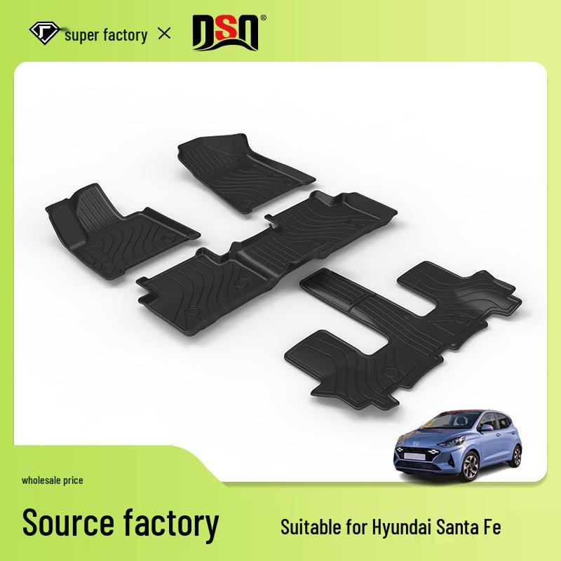 Eco-friendly All-Season TPE Odorless Car Floor Mats for Santa Fe, Lingdong, Kona