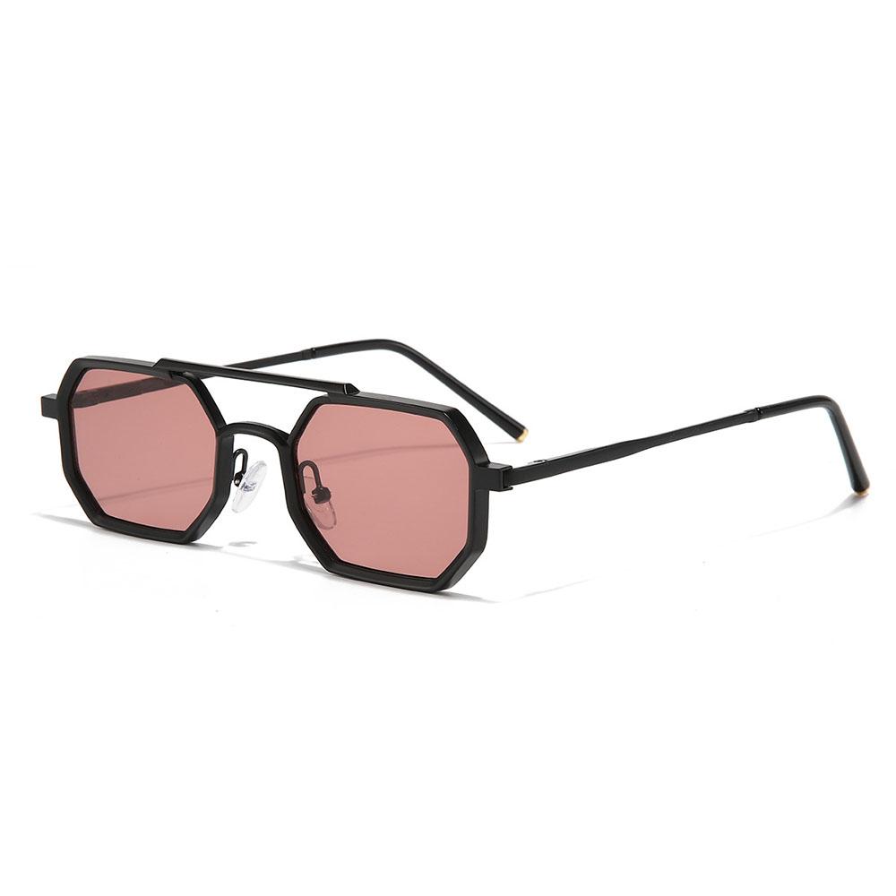 Fashion Metal Frame Polygonal Sunglasses Women Men Vintage Double-bridge Punk Sun Glasses Driving Goggles Retro UV400 Shades