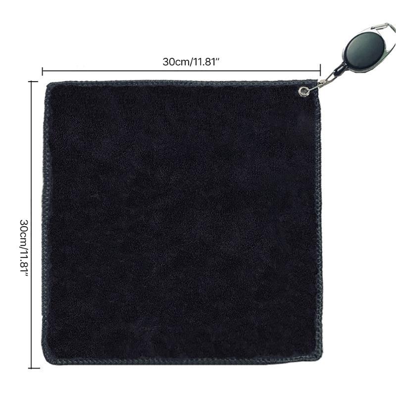 Quick Drying Golf Towel Cloth Cleaning Cloths Retractable Hook Included