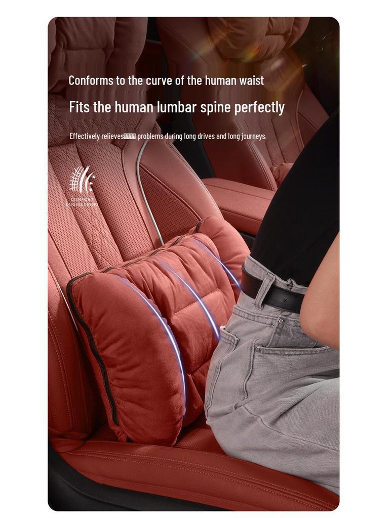 Winter Headrest & Lumbar Support Pillow for AITO M7/M9/M5 - Plush Lambswool Two-in-One Blanket