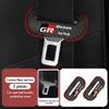 For Toyota Car Seat Belt Buckle Cover Leather Protector Anti-collision Case GR Sport Yaris Chr Auris Rav4 Prius Prado Avensis J33