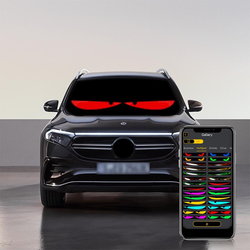 LED Flexible Screen Car Eye Light - Dynamic Internet Celebrity Smart Sticker