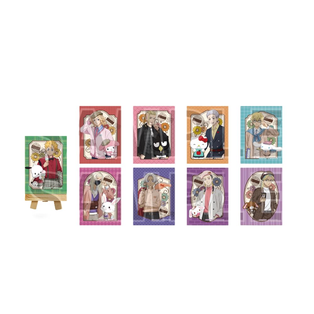 ТВ-аниме «Токийские мстители» x Персонажи Sanrio 01 [Иллюстрация-коллаборация] Мини-набор из холстов Полный комплект (Коробка из 9)