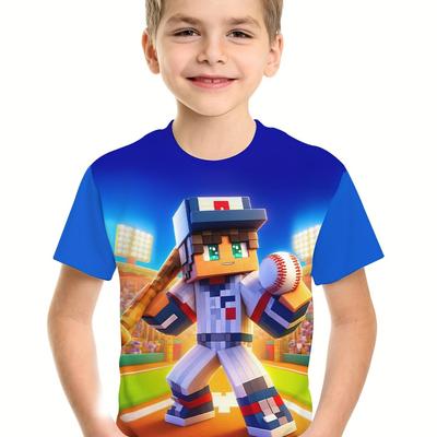 Kinderkleding Jongens T-shirt Korte Mouw Kinder T-shirt Creatieve Print Grappige Kinder Zomerkleding Meisjeskleding O-Hals Tops