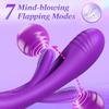 3-in-1 Rabbit Vibrator for Women - G-Spot & Clitoral Stimulation, 14 Vibration Modes + 7 Tongue Licking Flaps