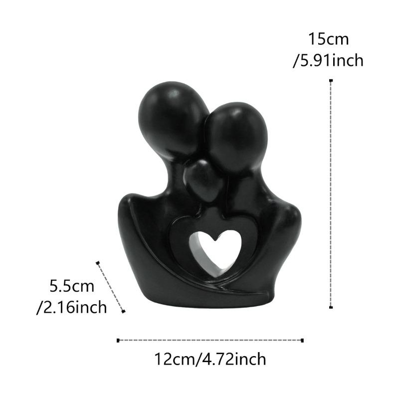 

Black Family Statue Ornaments, Home and Office Desktop Art Decorations, Resin Handicrafts чорний