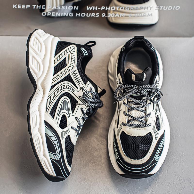 New Fashion Men 's Four Seasons Comfortable Thick Sole Shoes Students Boys GirlsTrending Soft Sole Breathable Casual Running Sneakers