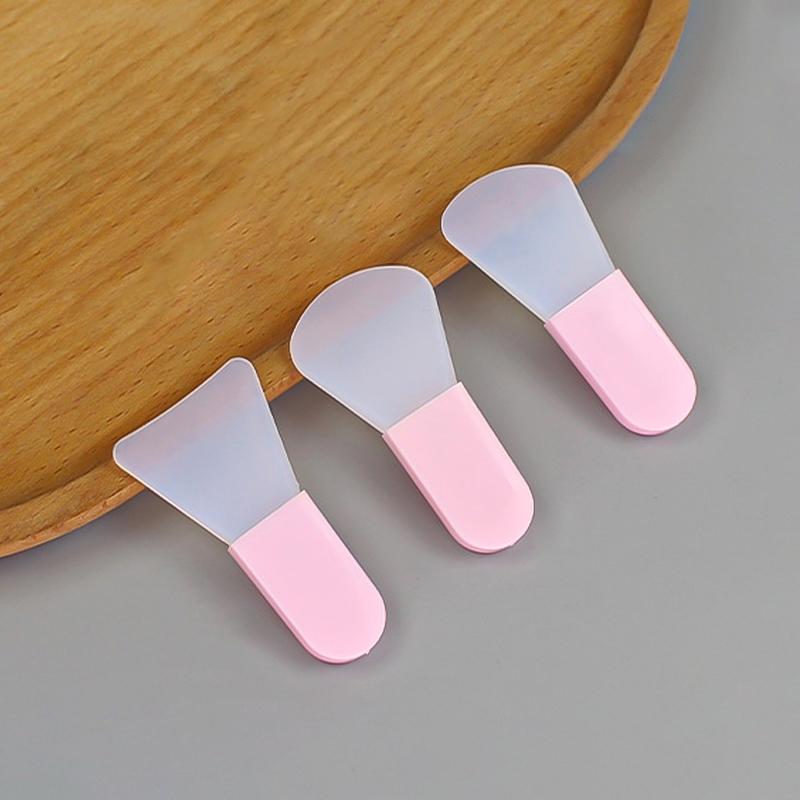 Mini Silicone Facial Mask Spatula Portable Mud Mask Smearing Brush Reusable Face Clay Applicator for Travel Skincare