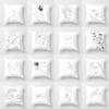 Abstract Minimalist Lines Cushion Cover Different Female Pose Sketch Pillowcase Bedroom Sofa Car Decoration Square