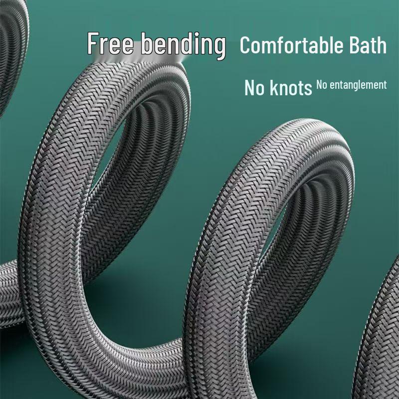 Nylon Braided Universal Shower Hose - Explosion-Proof, Hot & Cold Water Compatible